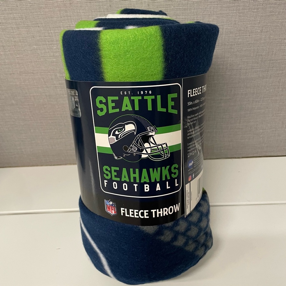 NFL Seattle Seahawks Fleece Throw Blanket 50” x 60”